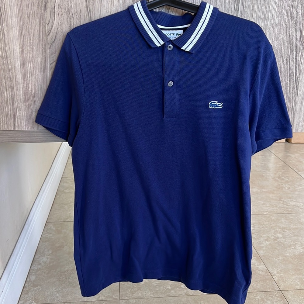Lacoste Mens Blue Polo